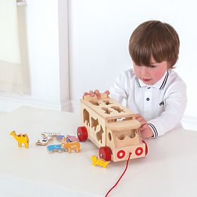 Bigjigs Toys Wooden car with animals, Bigjigs Toys