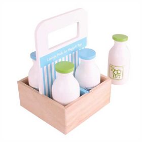 Bigjigs Toys Wooden milk in a portable box, Bigjigs Toys