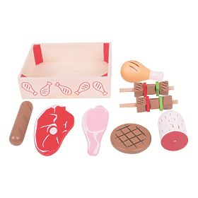 Bigjigs Toys Wooden sausages in a box, Bigjigs Toys