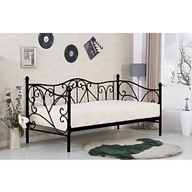 Black metal bed SUMATRA 200x90