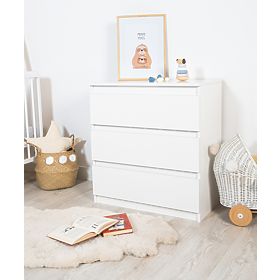 MILLLA 3 Dresser - White, Wooden Toys