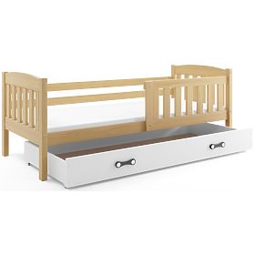 Children's Bed Exclusive Natural with Graphite Detail, BMS