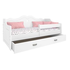 Children's Bed JULIE with Backrest 160x80 cm - White, Magnat