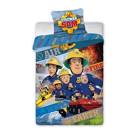 Children's Bedding 140x200 cm + 70x90 cm Fireman Sam, Faro, Fireman Sam