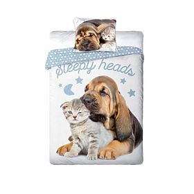 Children's bedding 140x200 cm + 70x90 cm Puppy and kitten, Faro