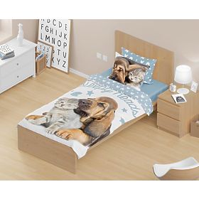 Children's bedding 140x200 cm + 70x90 cm Puppy and kitten, Faro