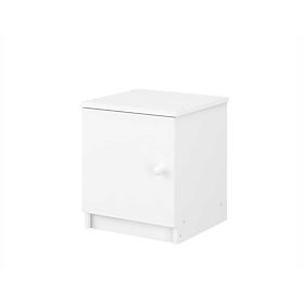 Children's bedside table LULU - smooth white, BabyBoo