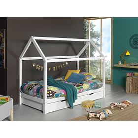 Children's House Bed Dallas Hip - White