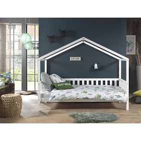 Children's House Bed Dallas - White, VIPACK FURNITURE