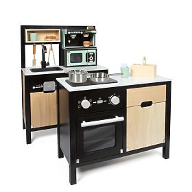 Children's Industrial Kitchen with Kitchen Island, small foot