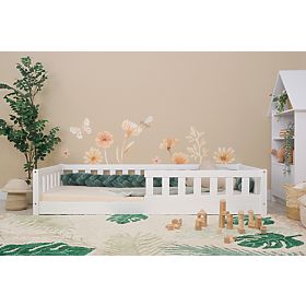 Children's Low Bed Montessori Meadow - White, Ourbaby®