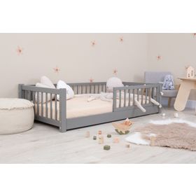 Children's Low Bed Montessori Ourbaby - Grey