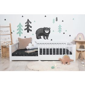 Children's Low Bed Montessori Ourbaby - White