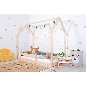 Children's Montessori bed Chimney house - natural, Ourbaby®