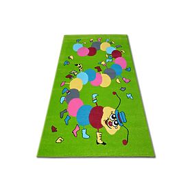 Children's rug FUNKY TOP Caterpillar green