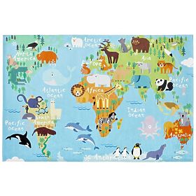 Children's rug - World map, VOPI kids