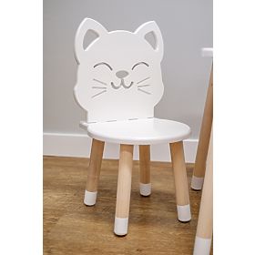 Children's Table with Chairs - Cat - White, Ourbaby®