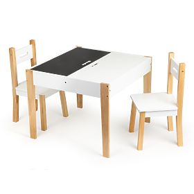 Children's Wooden Table with Chairs Natural, EcoToys