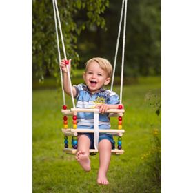 Colorful wooden swing up to 30 kg, Woodyland Woody