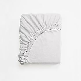 Cotton Fitted Sheet 190x90 cm - White, Frotti