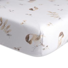 Cotton Fitted Sheet with Elastic - Sparrows (140x70 cm), Babymatex