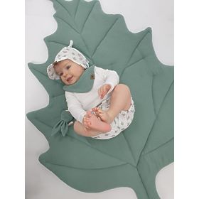 Cotton play mat Leaf - green, TOLO