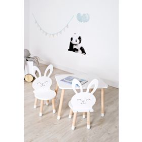 Children's Table with Chairs - Rabbit - White, Ourbaby®