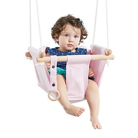 Dveděti Children's textile swing 100% cotton pink, 2Kids Toys