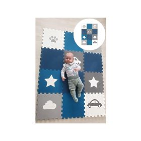 Foam play mat 12 pcs - Cloud, car, shoe, stars, VYLEN