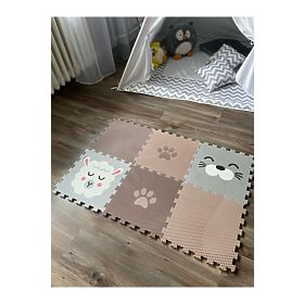 Foam play mat 6 pcs - Lamb, seal and paw, VYLEN