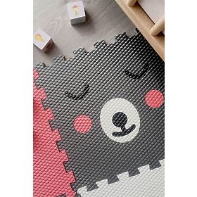 Foam play mat 9 pcs - Teddy bear and crown, VYLEN