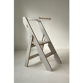 Folding Learning Tower - Grey, baby wood