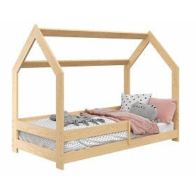 House Bed Laura with Guardrail 160 x 80 cm - Natural, Magnat