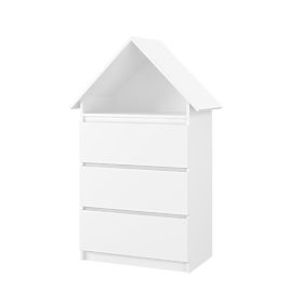 Sofie House-Shaped Dresser - White, BabyBoo