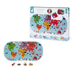 Janod Water toy puzzle World map 28 pcs, JANOD