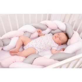 Knitted protector for the crib Pink 200 cm, Babymatex