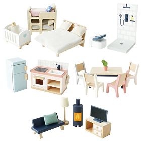 Le Toy Van Furniture Starter Daisylane - Complete Set for Dollhouses