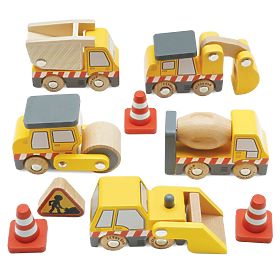 Le Toy Van Set of construction machines