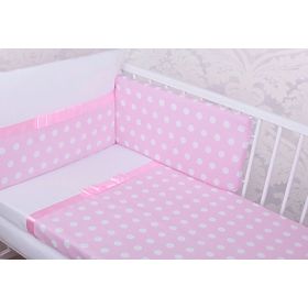 Grace linen with ribbon 120x90 cm - pink, Gluck Baby