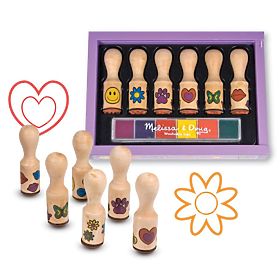 Melissa & Doug set of wooden stamps - 6 pcs, Melissa & Doug