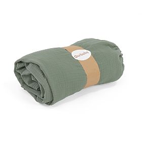 Muslin Fitted Sheet Ourbaby 180x80 cm - Green, Ourbaby®