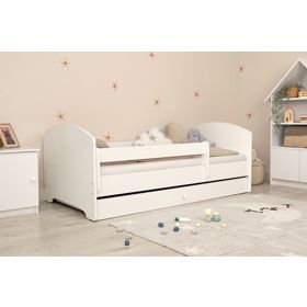 Ourbaby children's bed with a barrier - white, BabyBoo