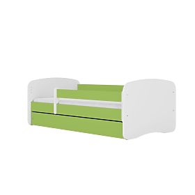 Children's Bed with Guardrail Ourbaby - Green and White, All Meble