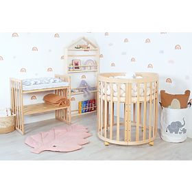 Oval Growing Crib Ruby 7-in-1 - Natural, Waldin