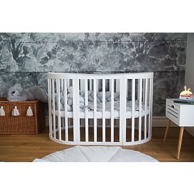 Oval Growing Crib Ruby 7-in-1 - White