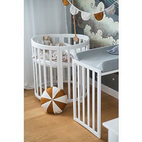 Oval Growing Crib Ruby 7-in-1 - White, Waldin