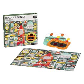 Petit Collage Puzzle robots 100 pcs with 3D glasses, Petit Collage