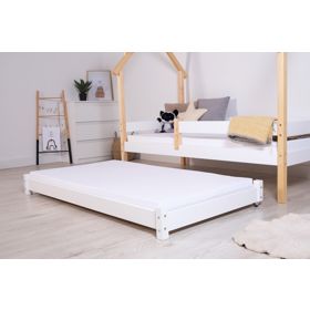 Pull-Out Trundle Bed Vario with Foam Mattress - White