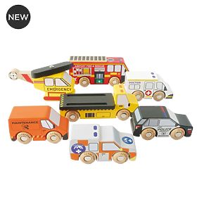 Rescue Vehicle Set with Helicopter