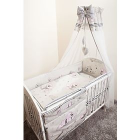 Set bedding to cribs 135x100cm Dreamer gray